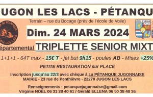 Départemental Triplette Senior Mixte à Jugon Les Lacs