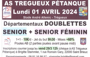 Départementaux Doublettes Sénior + Sénior Féminin à Trégueux