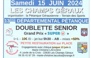 Départemental Doublette Sénior aux Champs Géraux