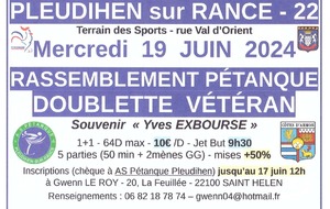 Doublette Vétéran à Pleudihen sur Rance