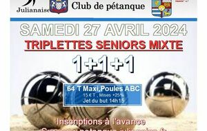 Triplette Sénior Mixte à Saint-Julien