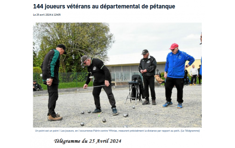 Championnat Départemental Vétérans à Yffiniac le 23 Avril 2024 