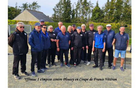 Yffiniac 1 s'impose contre Plouisy 2 au 1er Tour de Coupe de France Vétéran, Yffiniac 2 s'impose et Yffiniac 3 s'incline...
