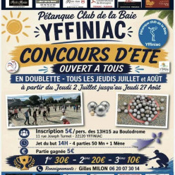 Les Concours d'été au Pétanque Club de la Baie